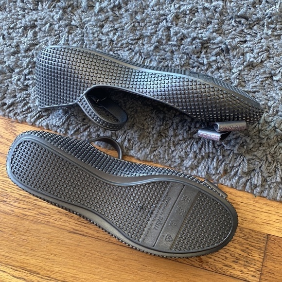 Melissa Jelly Metallic Bow Flats Size 6 - Picture 9 of 10
